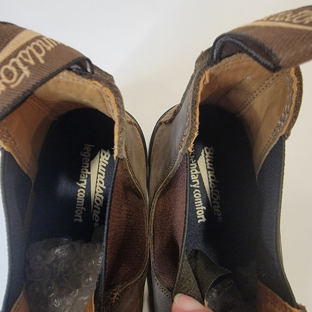 Blundstone MEN'S CLASSICS CHELSEA BOOTS - RUSTIC BROWN AU 9.5 (US SIZE 10.5) - Picture 10 of 16